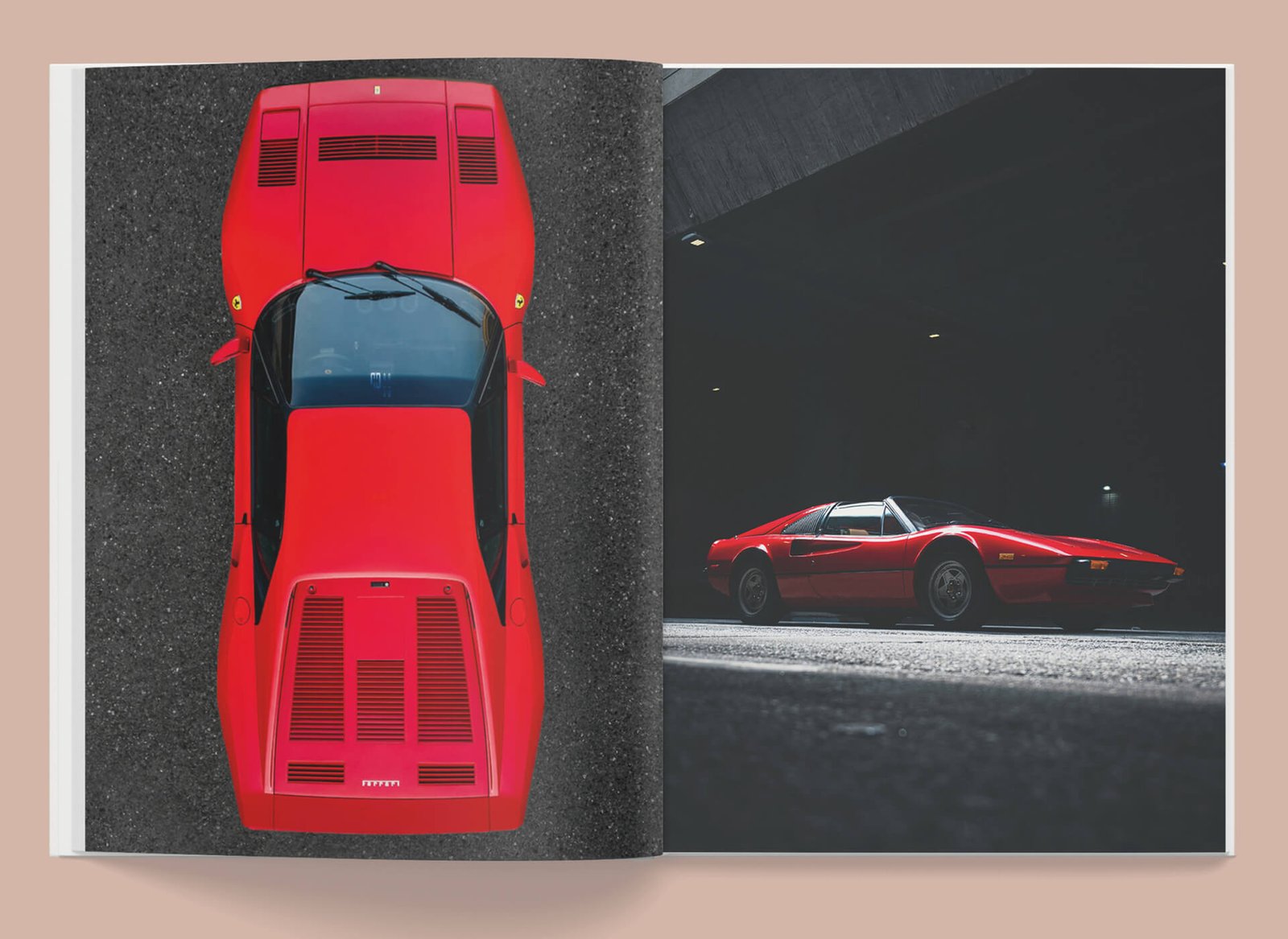 Under the Sun Ferrari book by Mirage - Italian car culture